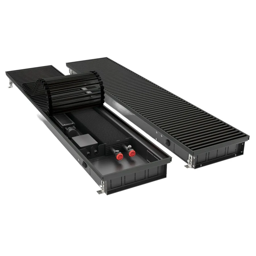 Конвектор внутрипольный Royal Thermo ATRIUM TURBO-80/180/2900-DG-U-BL