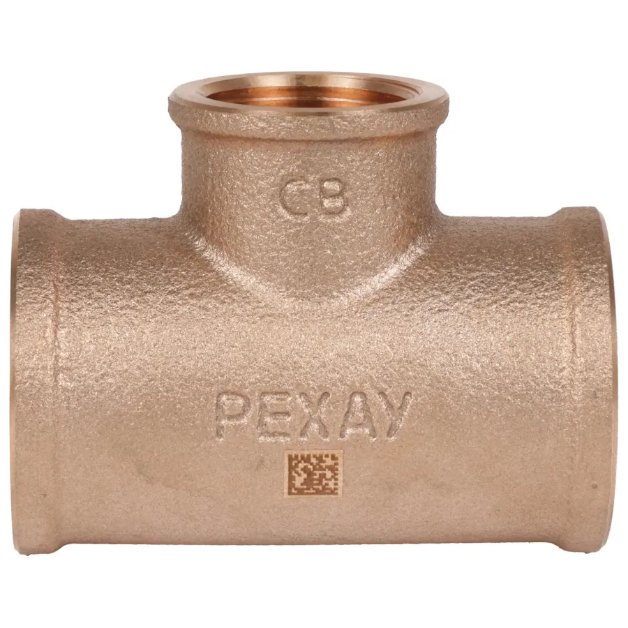Тройник бронзовый РЕХАУ AURLINE редукционный Rp1" x Rp3/4" x Rp1", RX+