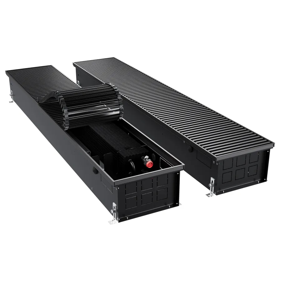 Конвектор внутрипольный Royal Thermo ATRIUM TURBO-150/250/1600-DG-U-BL
