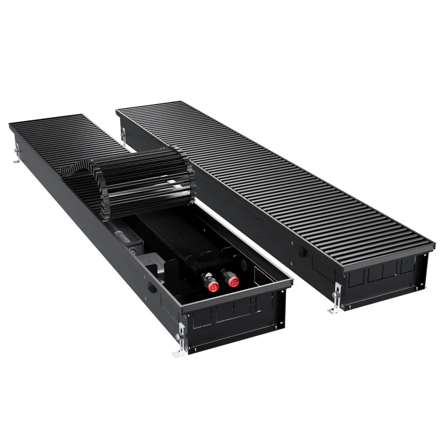 Конвектор внутрипольный Royal Thermo ATRIUM TURBO-110/250/2800-DG-U-BL
