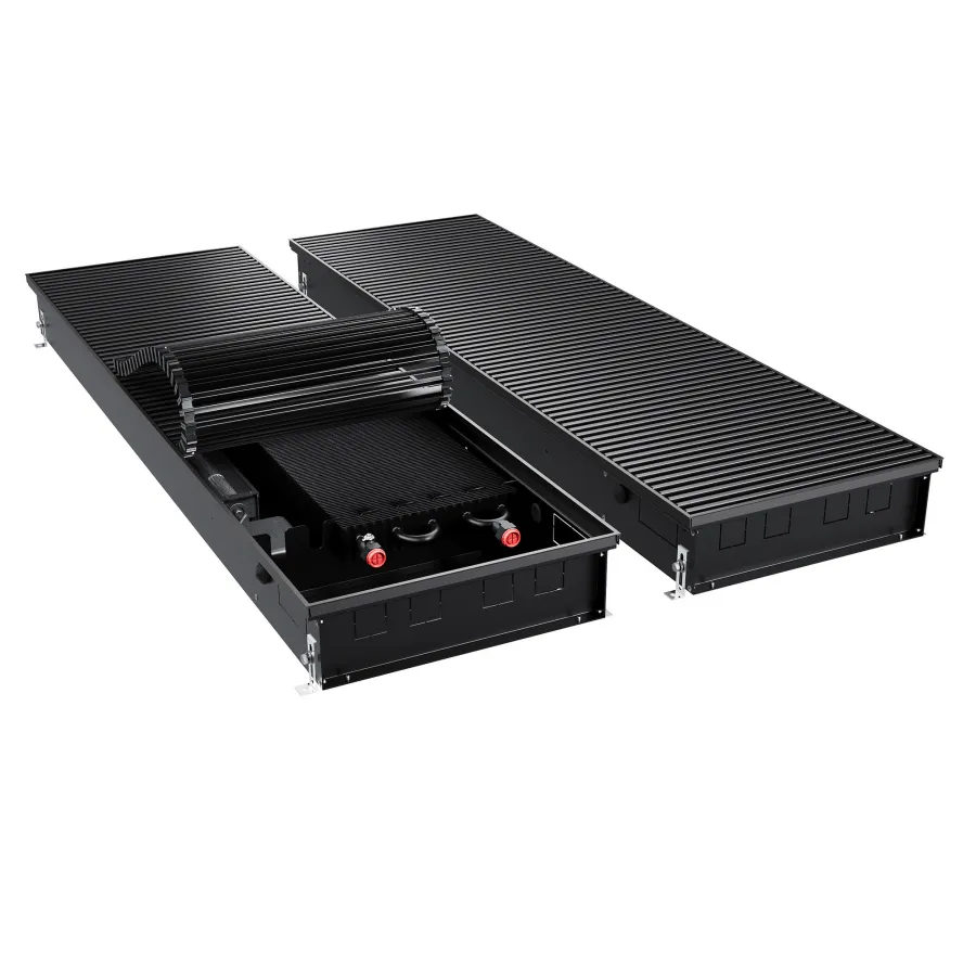 Конвектор внутрипольный Royal Thermo ATRIUM TURBO-110/400/2400-DG-U-BL