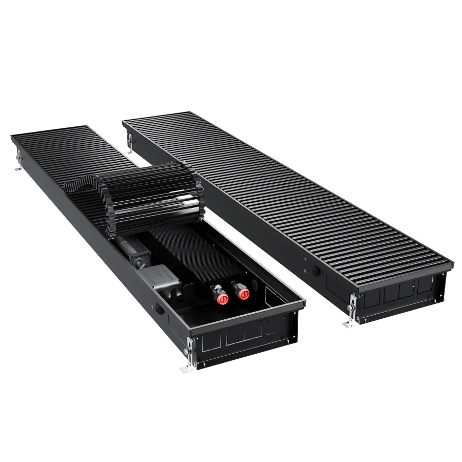 Конвектор внутрипольный Royal Thermo ATRIUM TURBO-90/250/3000-DG-U-BL