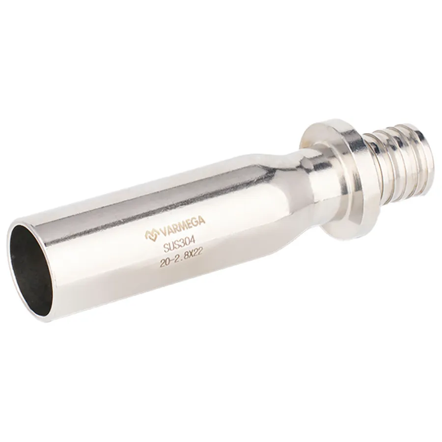Переходник нержавеющий VARMEGA безраструбный PEX-INOX Inox Press 25-3.5x22