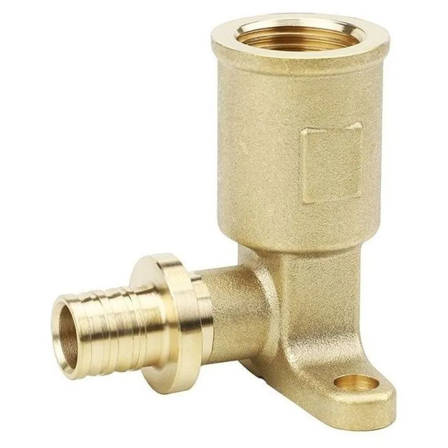 Угол VARMEGA Slide-fit настенный (водороз.) ВР, 16x1/2", Н-55мм, удл., с креп., акс., латунь, VM5162