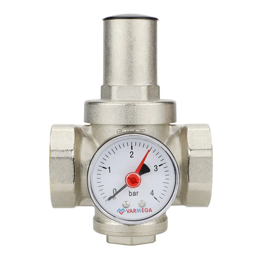 Редуктор давления VARMEGA 3/4", PN25, поршневой, с присоединением к манометру, VM12702
