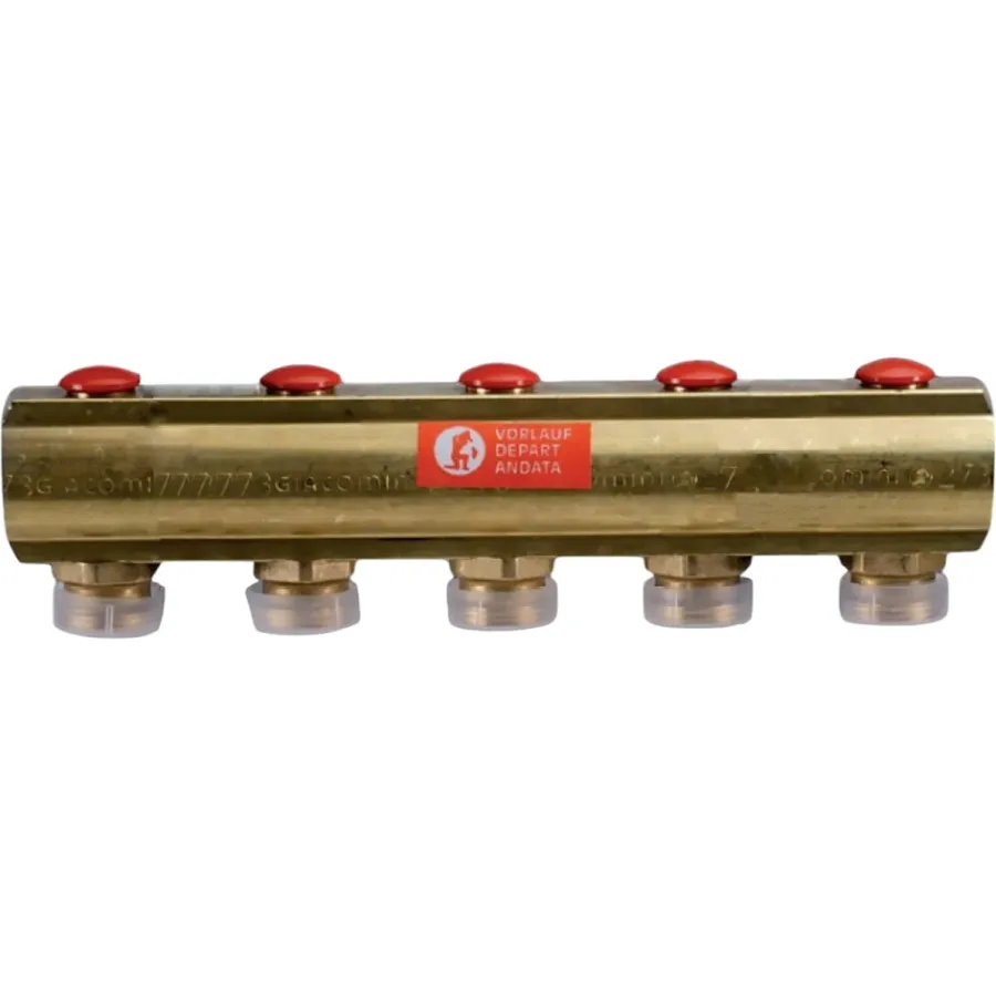 Коллектор Giacomini с отсечными клапанами 1" x 3/4"E /5, R553SY045
