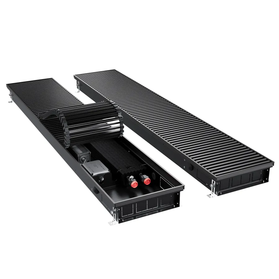 Конвектор внутрипольный Royal Thermo ATRIUM TURBO-80/250/2800-DG-U-BL
