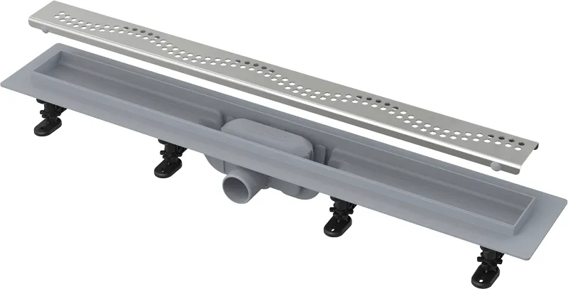 Душевой лоток Alcadrain Simple с решеткой, хром (AG100101550)