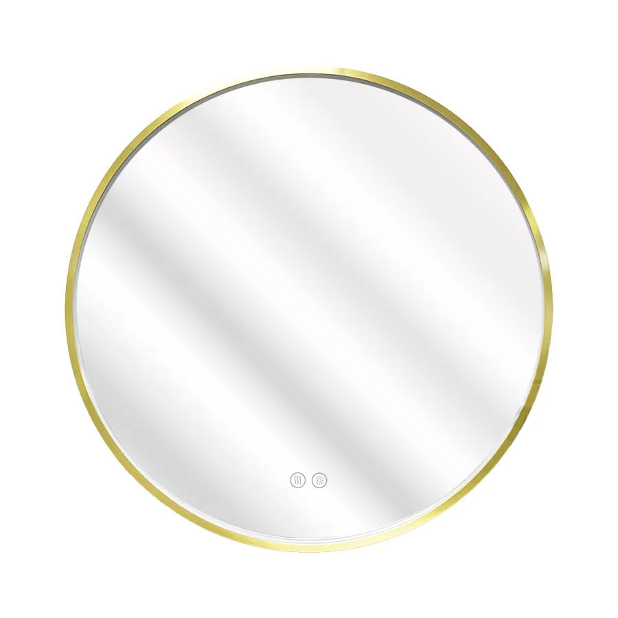 Зеркало с подсветкой в ванную Azario Димион 600х600х45 АZ-LED010725 цвет золотой матовый