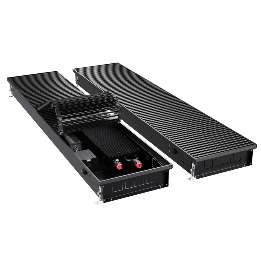 Конвектор внутрипольный Royal Thermo ATRIUM TURBO-90/300/2800-DG-U-BL
