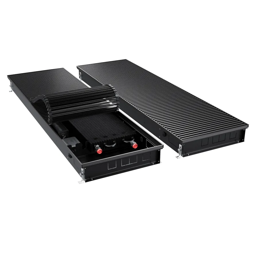 Конвектор внутрипольный Royal Thermo ATRIUM TURBO-90/400/1500-DG-U-BL